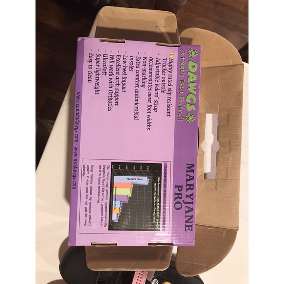 Dawgs Women’s Pro Casual Round Toe Comfort Black/Pink Mary Janes Shoes Size 7 - Picture 6 of 8